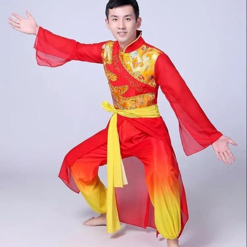 腰鼓打鼓服演出服女男中国风喜庆水鼓民族舞蹈服秧歌舞龙